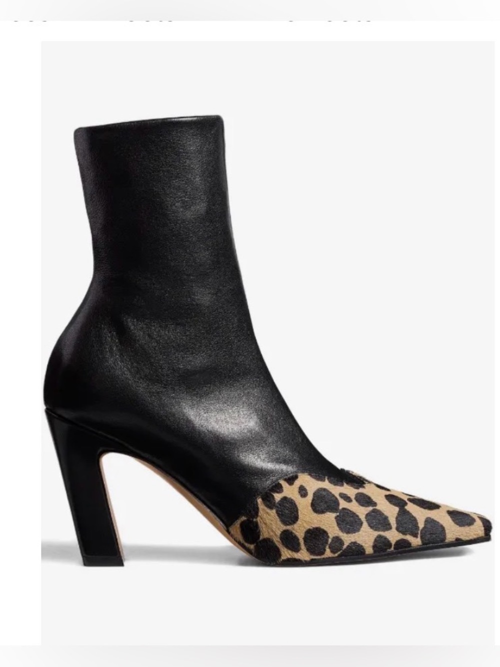 Khaite Nevada 85MM Leather & Calf Hair Ankle Boots 41